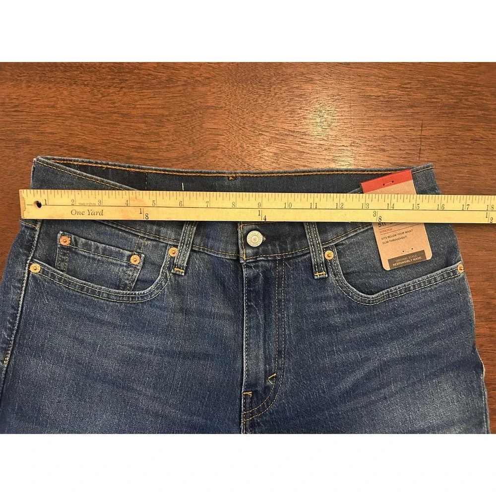 Levi's Jeans Mens 511 Slim Straight Blue Stretch Denim 32x30 Casual